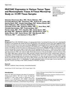 MUC5AC Expression in Various Tumor Types and Nonneoplastic Tissue - A Tissue Microarray Study on 10 399 Tissue Samples